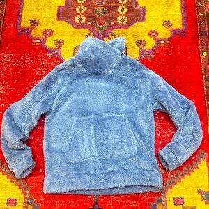 NICOLE MILLER Sport fluffy light blue pullover sz S